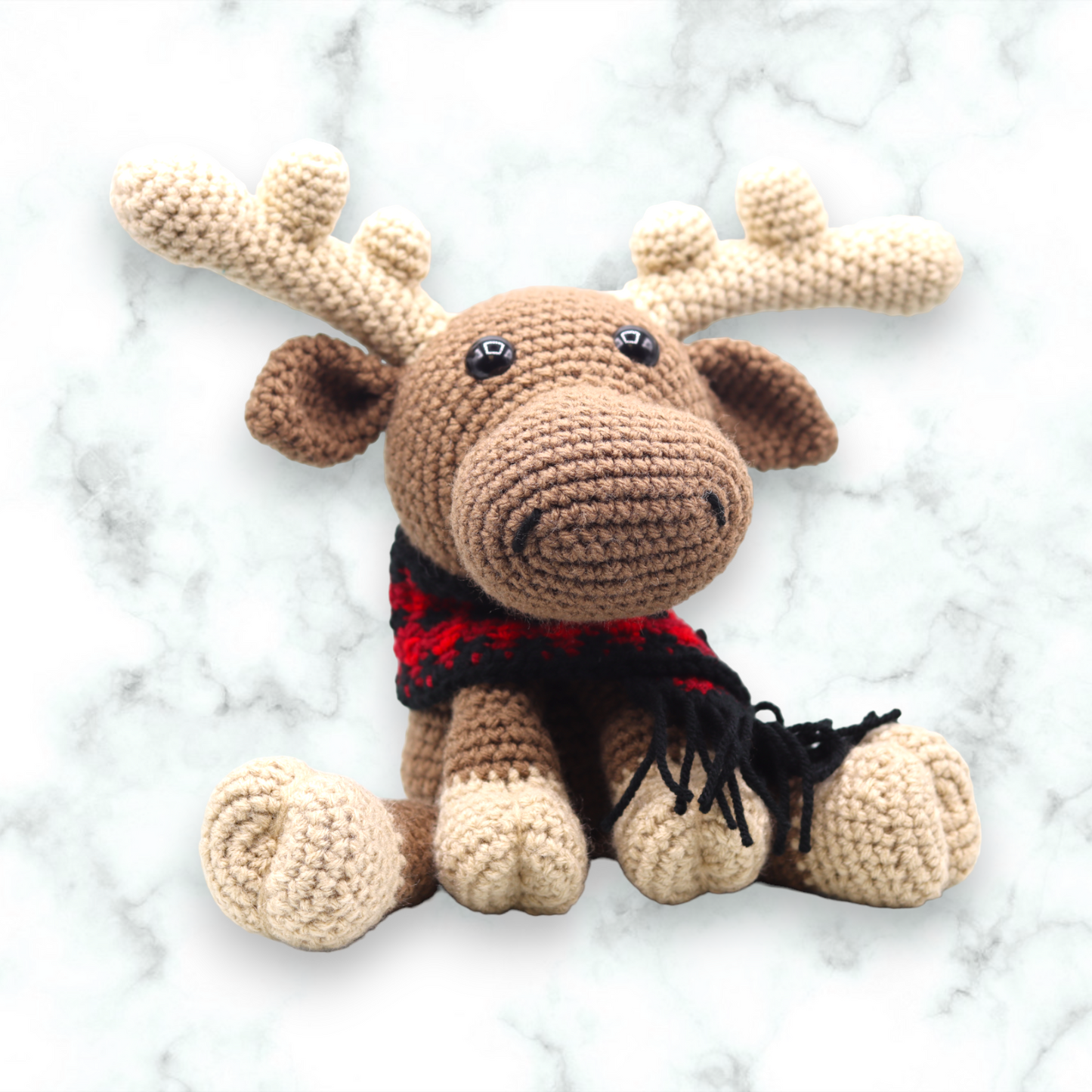Crocheted Moose With Sweater/Poncho
