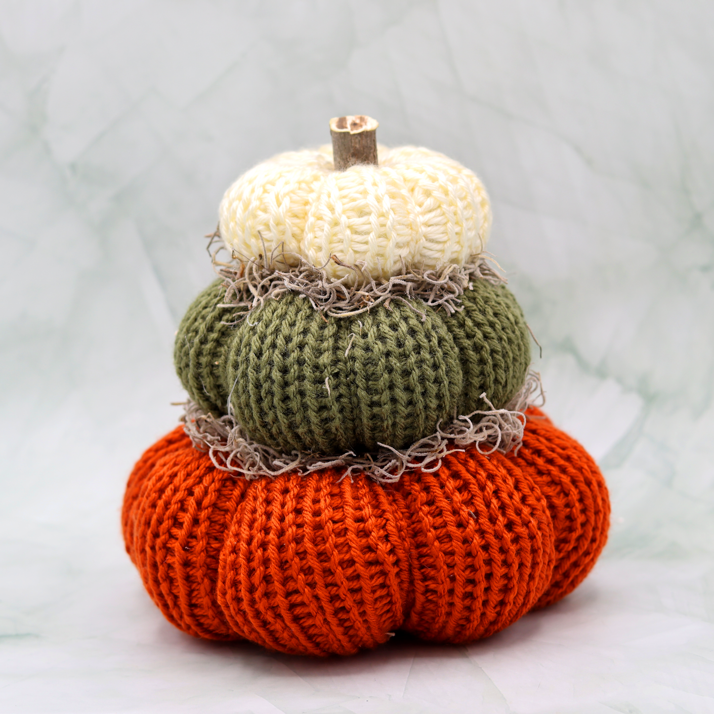3 Stack Medium Decorative Pumpkin
