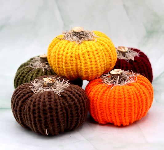 5 Pack Mini Decorative Pumpkins