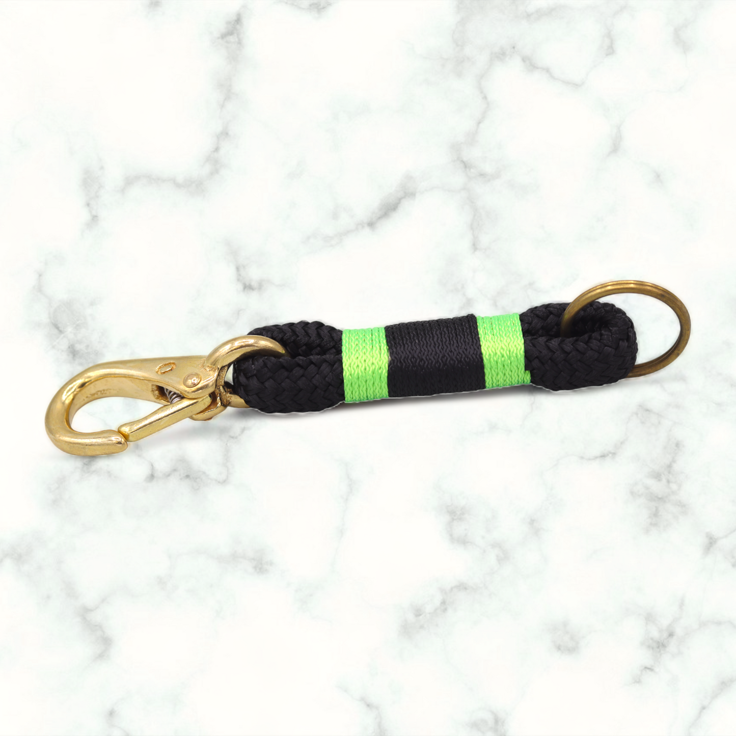 Maine Rope Black/Green Key Chain