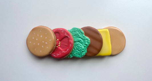 Burger Set, For a Flippin’ Great Dad! 6 Piece Cookie Set