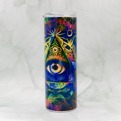 Evil Eye – 20oz Holographic Tumbler – Slight Shimmer