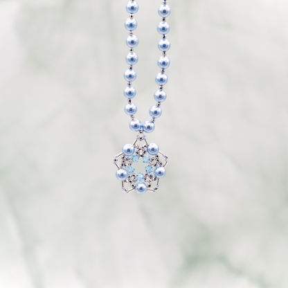 Swarovski Blue Pearl Star Necklace 13.5"