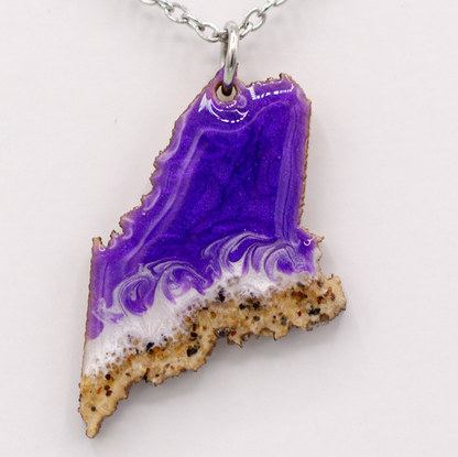 State of Maine Resin Necklaces Available In Various Styles