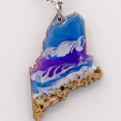 State of Maine Resin Necklaces Available In Various Styles