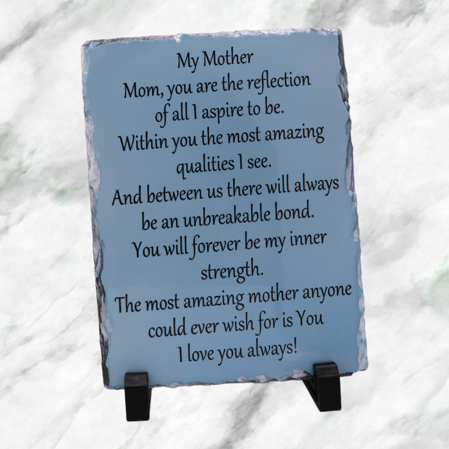 Large Mother's Day Themed Stone Slate With Stands Various Colors