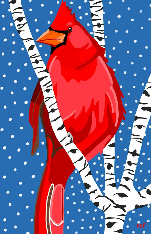 Cardinal Red Dress - 11"x17" Print